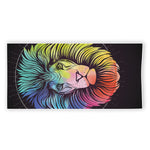 Colorful Leo Sign Print Beach Towel