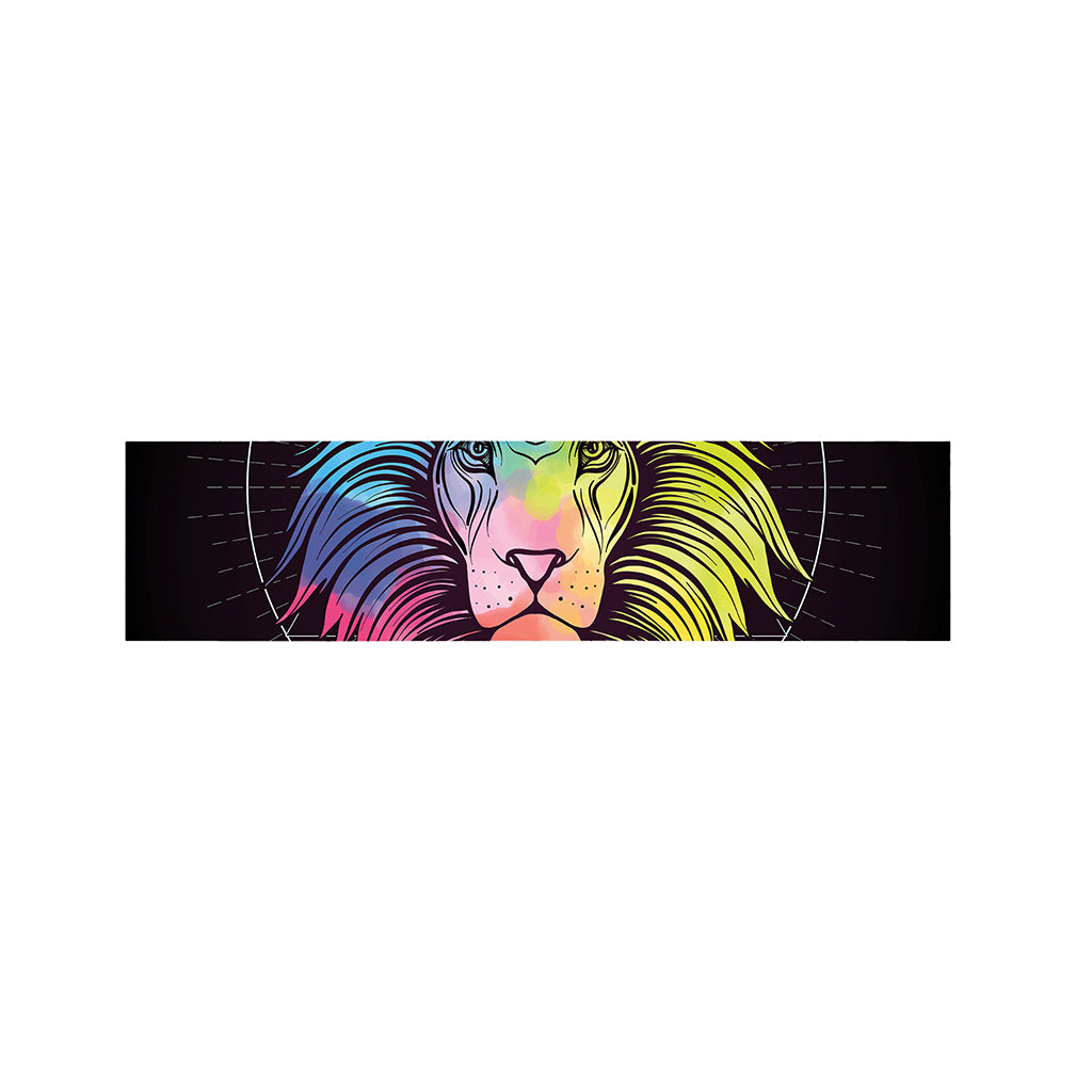 Colorful Leo Sign Print Bed Runner