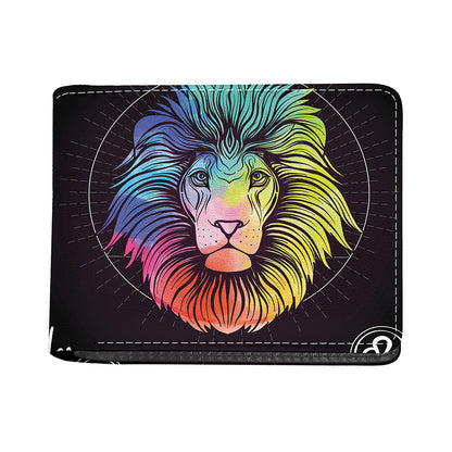 Colorful Leo Sign Print Bifold Wallet
