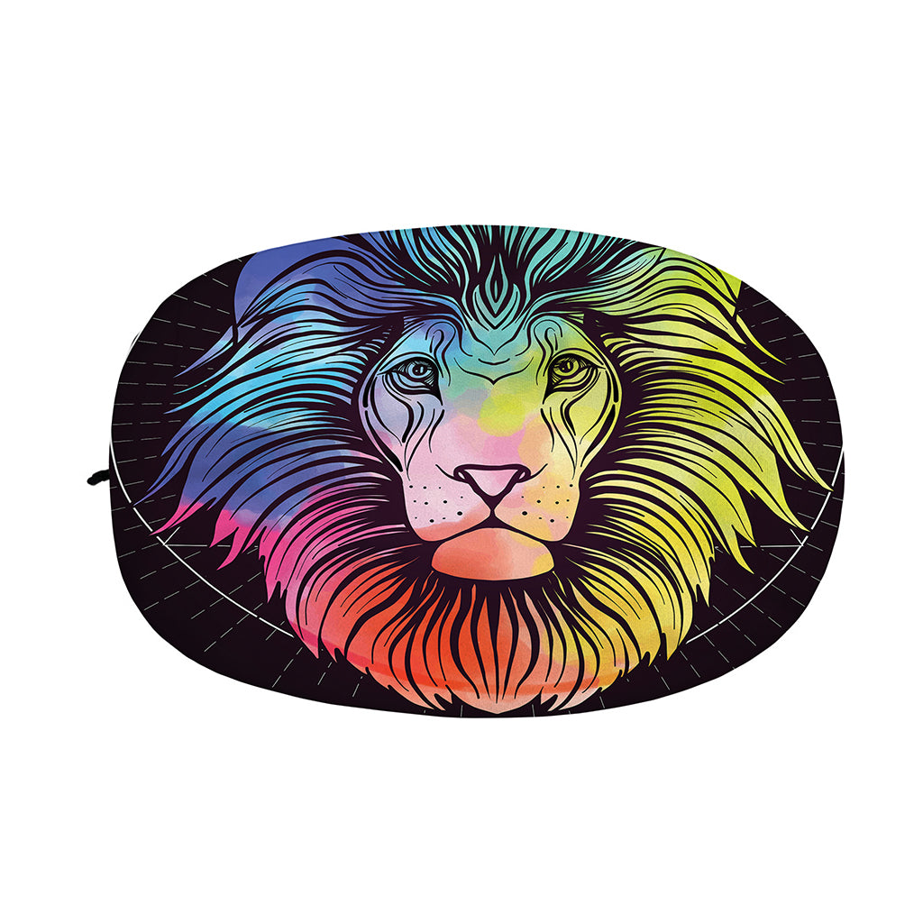 Colorful Leo Sign Print Car Side Mirror Covers