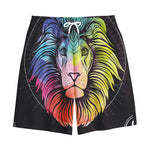 Colorful Leo Sign Print Cotton Shorts