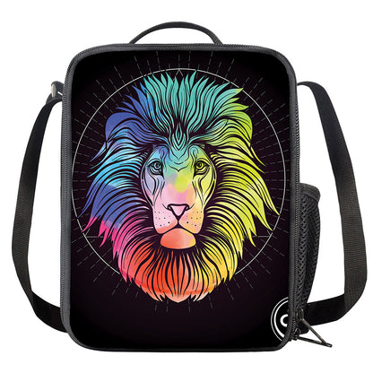 Colorful Leo Sign Print Crossbody Lunch Bag