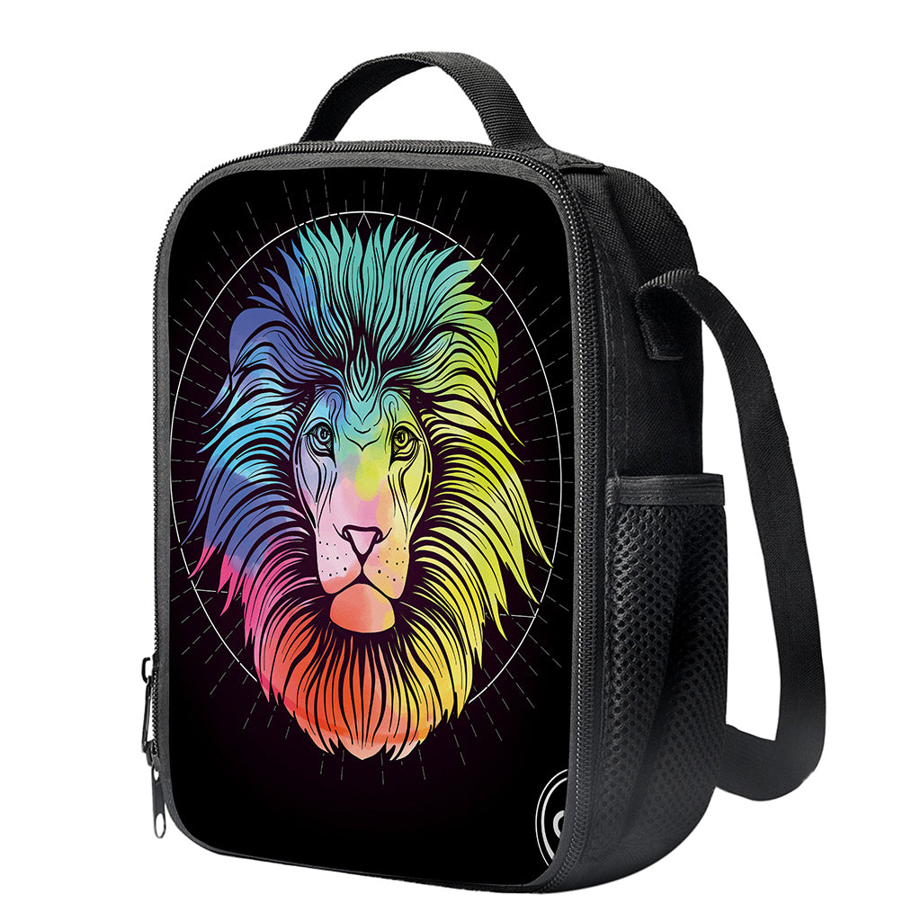 Colorful Leo Sign Print Crossbody Lunch Bag