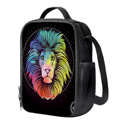 Colorful Leo Sign Print Crossbody Lunch Bag