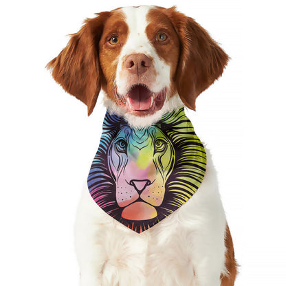 Colorful Leo Sign Print Dog Bandana
