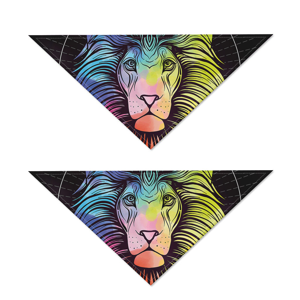 Colorful Leo Sign Print Dog Bandana