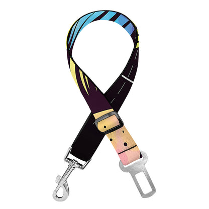 Colorful Leo Sign Print Dog Seat Belt