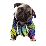 Colorful Leo Sign Print Dog Zip Up Hoodie
