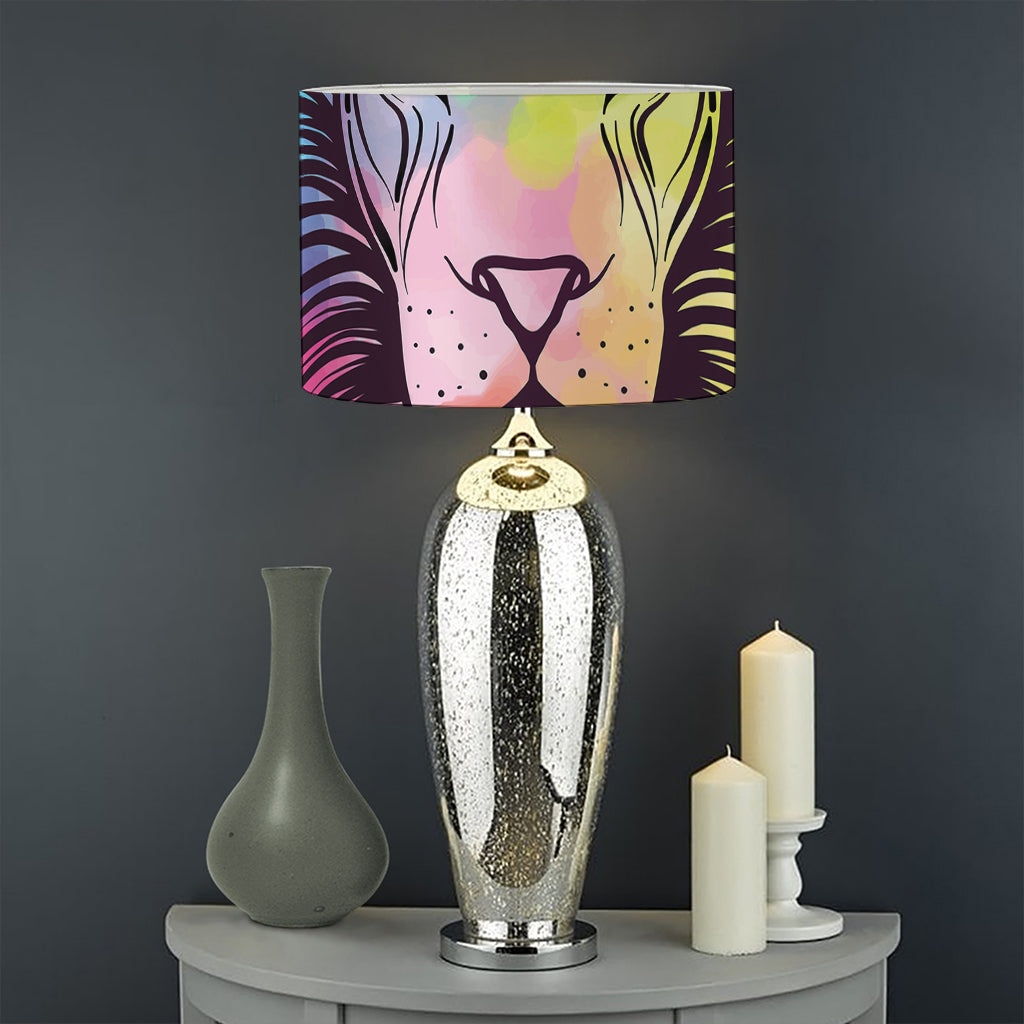 Colorful Leo Sign Print Drum Lamp Shade