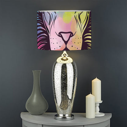 Colorful Leo Sign Print Drum Lamp Shade