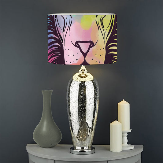 Colorful Leo Sign Print Drum Lamp Shade