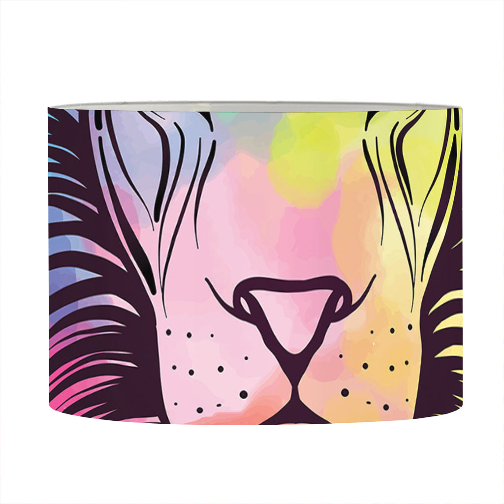 Colorful Leo Sign Print Drum Lamp Shade