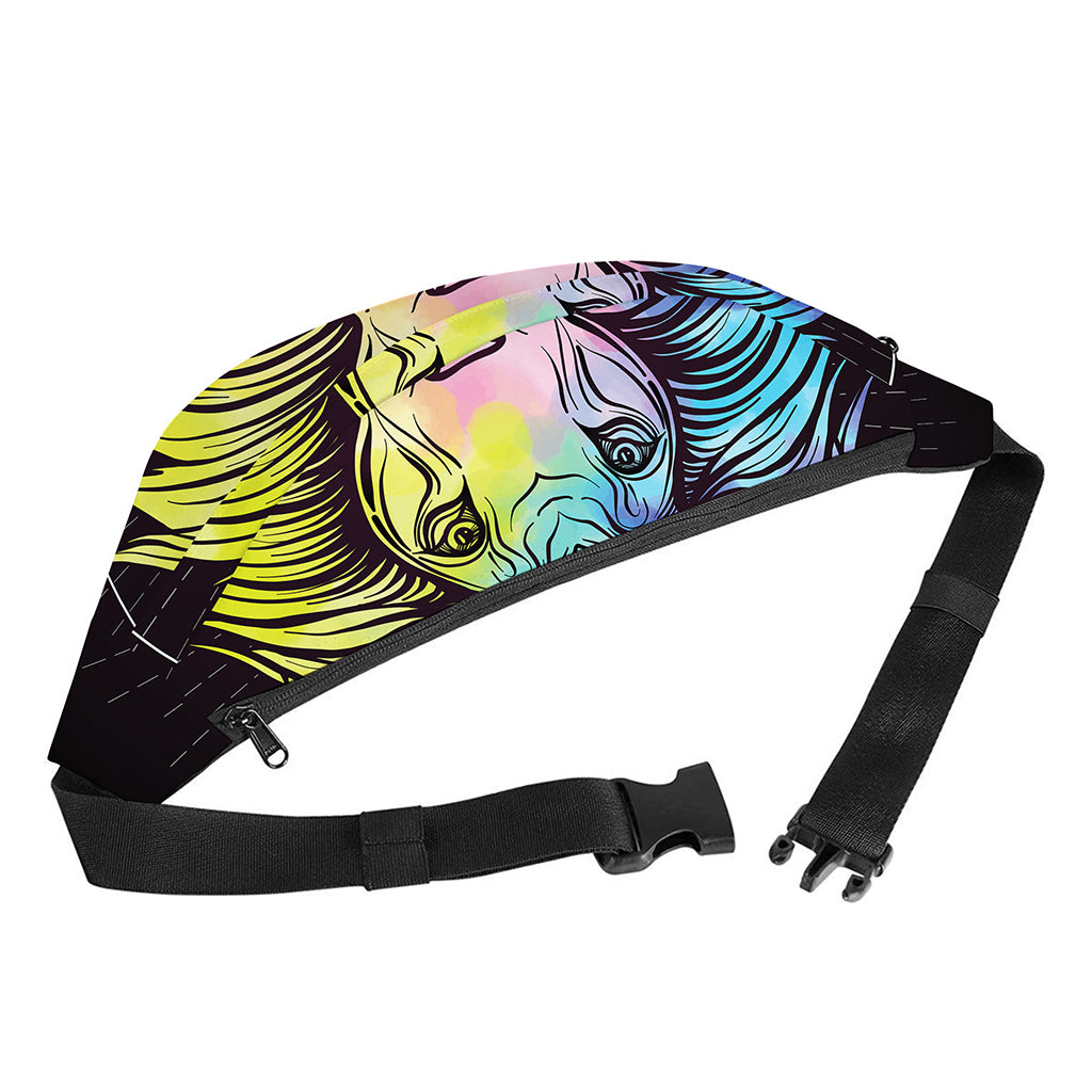 Colorful Leo Sign Print Fanny Pack