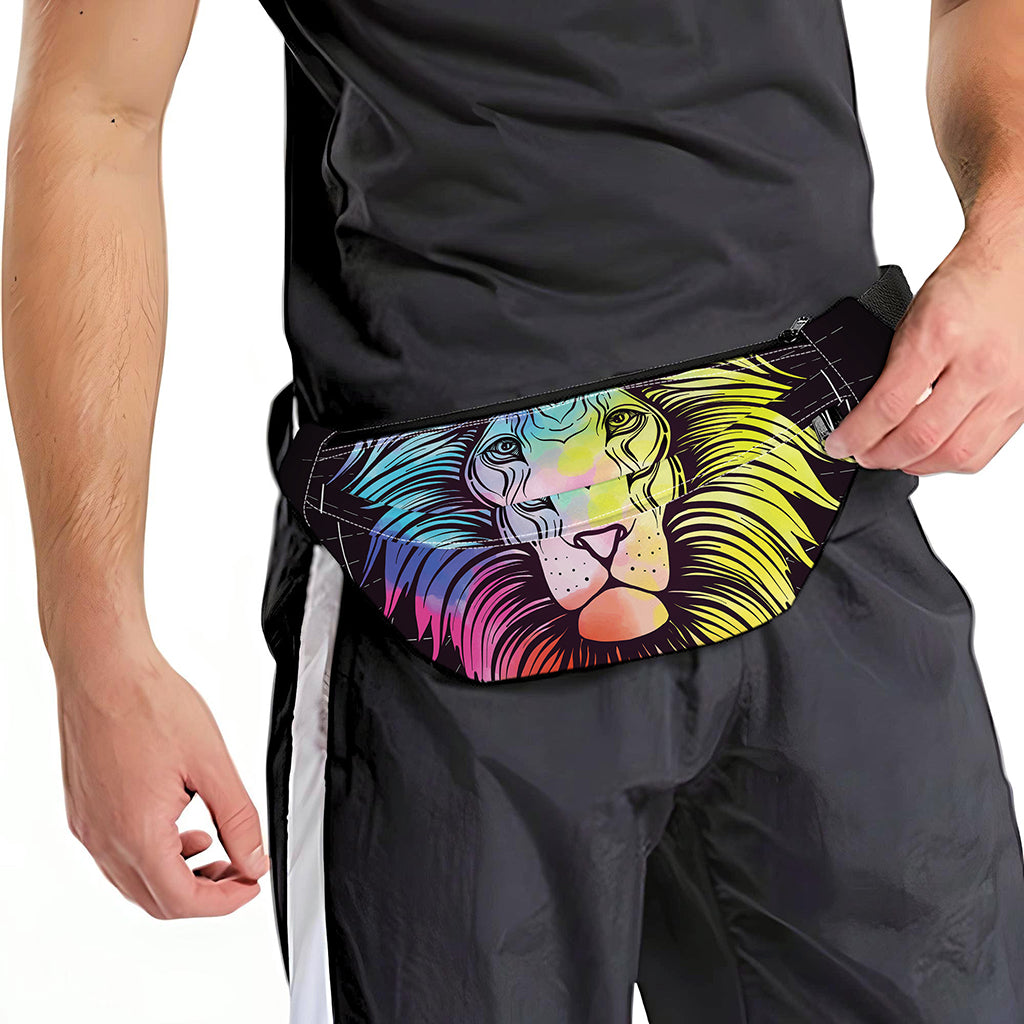 Colorful Leo Sign Print Fanny Pack