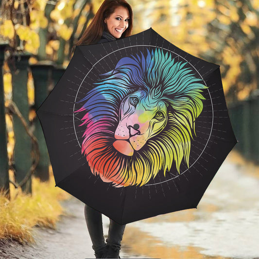 Colorful Leo Sign Print Foldable Umbrella