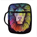 Colorful Leo Sign Print Front Pocket Bible Bag