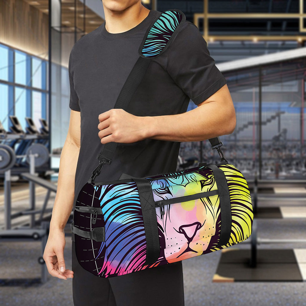 Colorful Leo Sign Print Gym Bag
