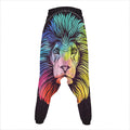 Colorful Leo Sign Print Hammer Pants