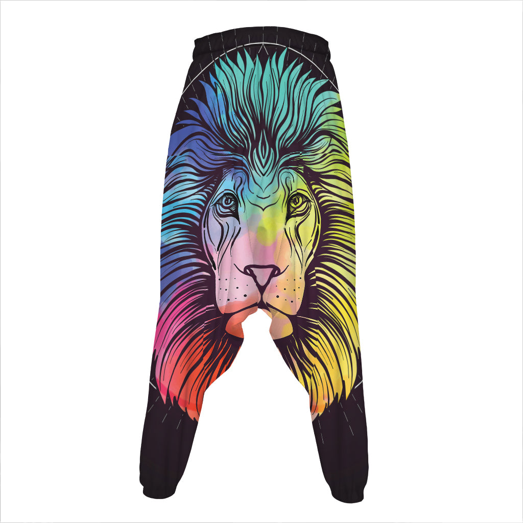 Colorful Leo Sign Print Hammer Pants