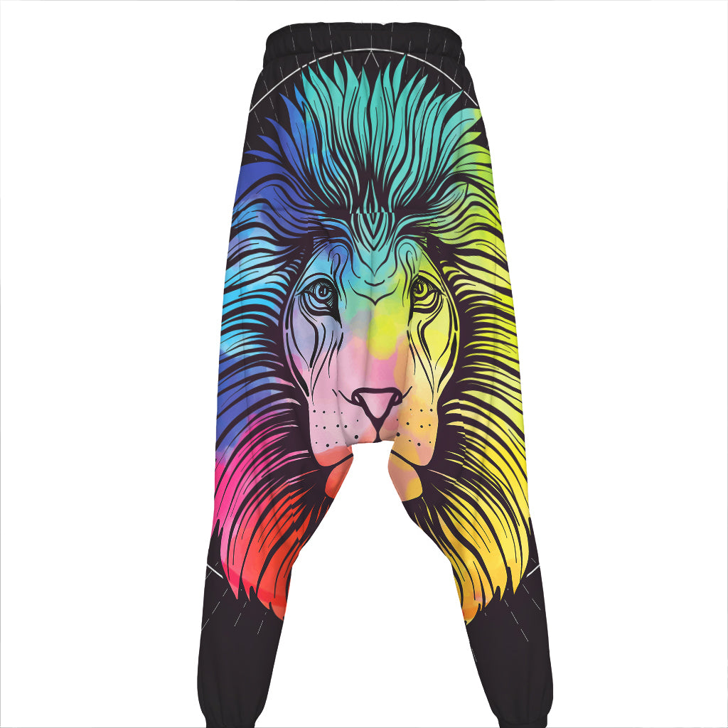 Colorful Leo Sign Print Hammer Pants