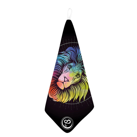 Colorful Leo Sign Print Hand Towel