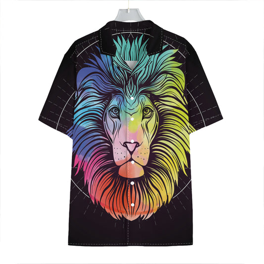 Colorful Leo Sign Print Hawaiian Shirt