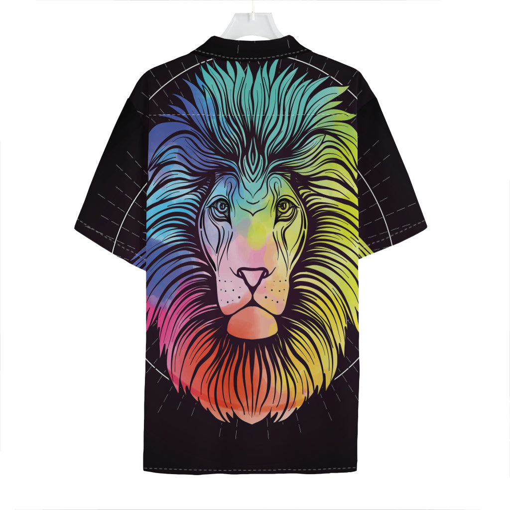 Colorful Leo Sign Print Hawaiian Shirt