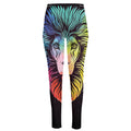 Colorful Leo Sign Print High-Waisted Pocket Leggings