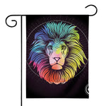 Colorful Leo Sign Print House Flag