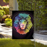 Colorful Leo Sign Print House Flag