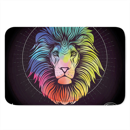Colorful Leo Sign Print Indoor Door Mat