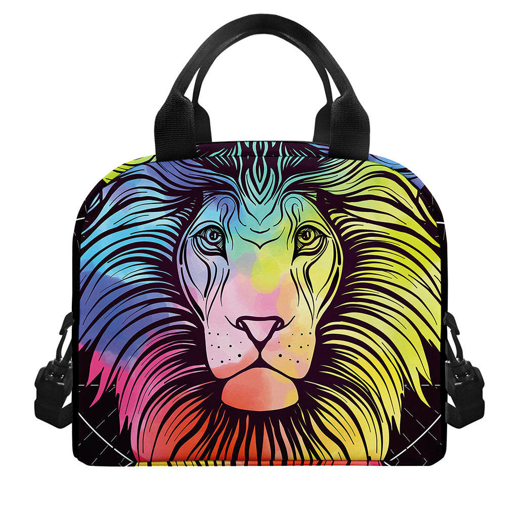 Colorful Leo Sign Print Insulated Lunch Bag