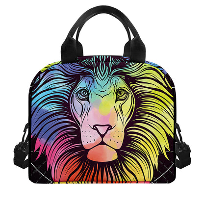 Colorful Leo Sign Print Insulated Lunch Bag