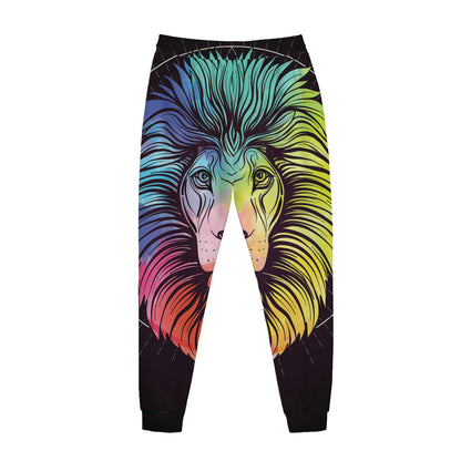 Colorful Leo Sign Print Jogger Pants