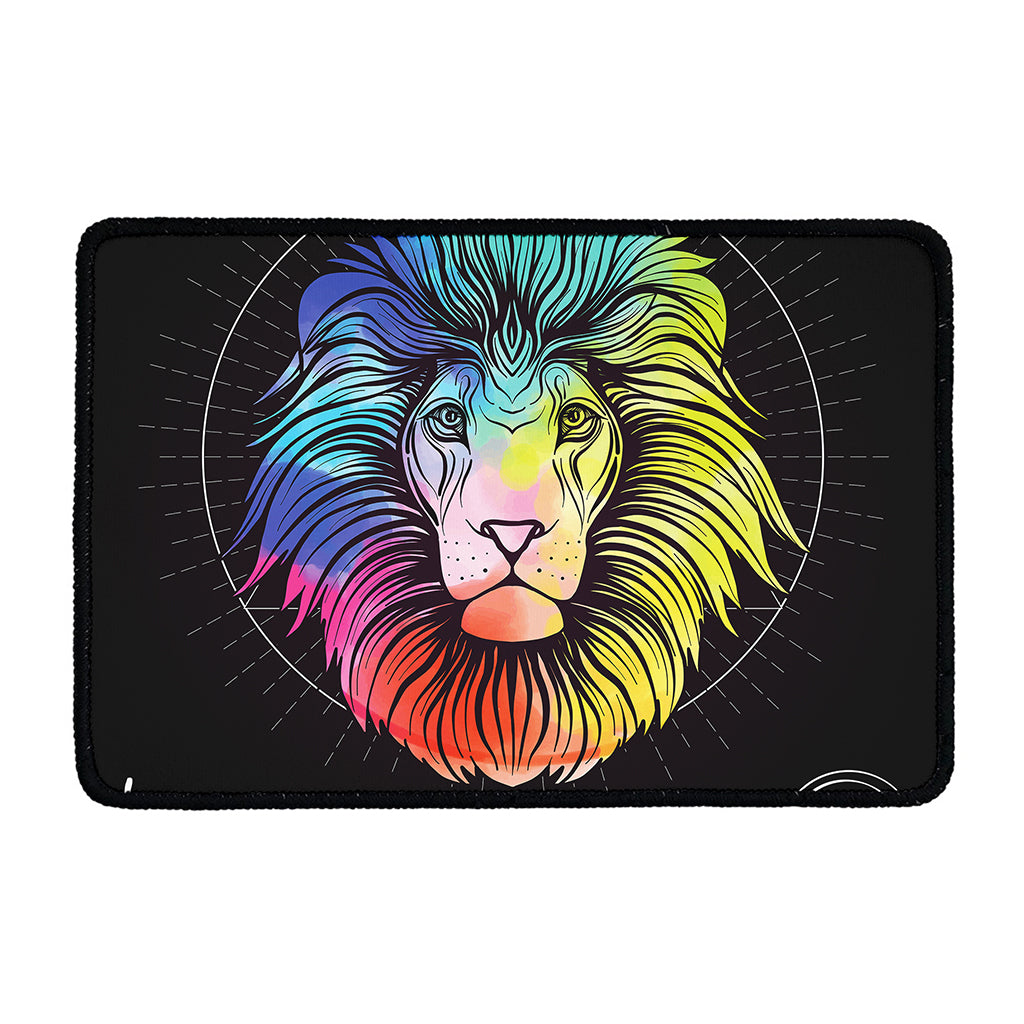 Colorful Leo Sign Print Kitchen Mat