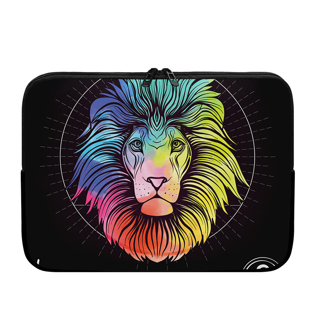 Colorful Leo Sign Print Laptop Sleeve