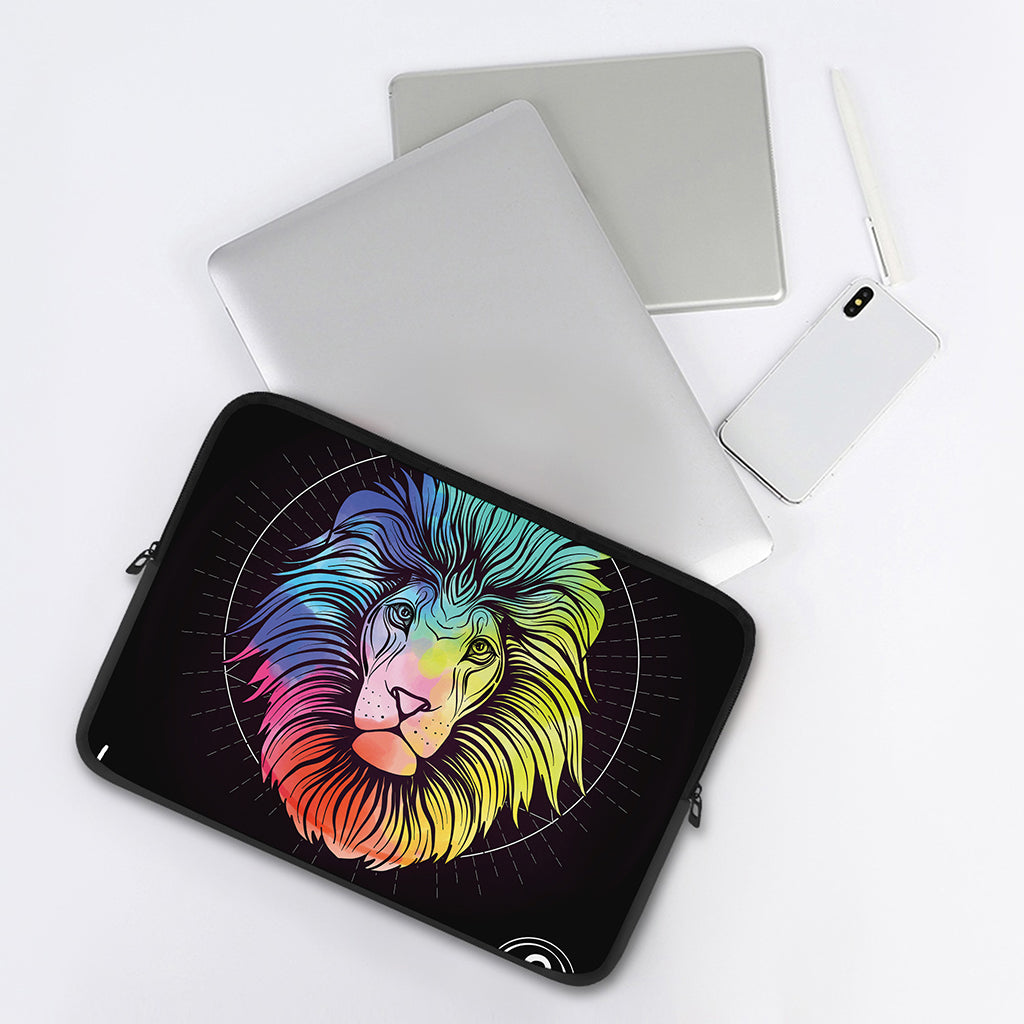 Colorful Leo Sign Print Laptop Sleeve