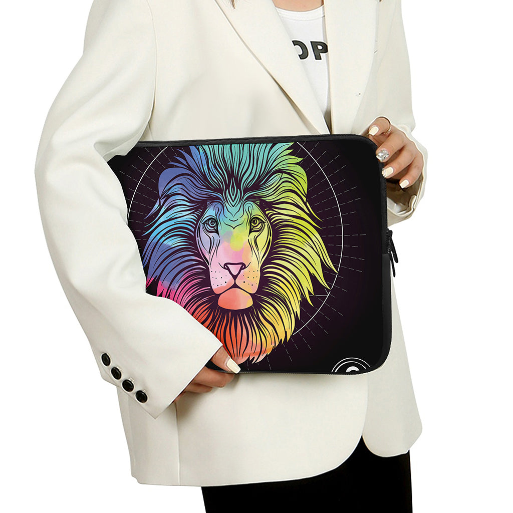Colorful Leo Sign Print Laptop Sleeve