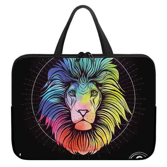 Colorful Leo Sign Print Laptop Sleeve With Handle