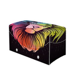 Colorful Leo Sign Print Leather Tissue Box Cover