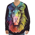 Colorful Leo Sign Print Long Sleeve Baseball Jersey
