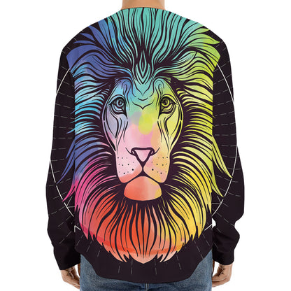 Colorful Leo Sign Print Long Sleeve Baseball Jersey
