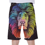 Colorful Leo Sign Print Men's Beach Shorts
