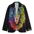 Colorful Leo Sign Print Men's Blazer