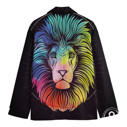 Colorful Leo Sign Print Men's Blazer