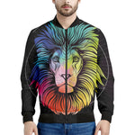 Colorful Leo Sign Print Men's Bomber Jacket
