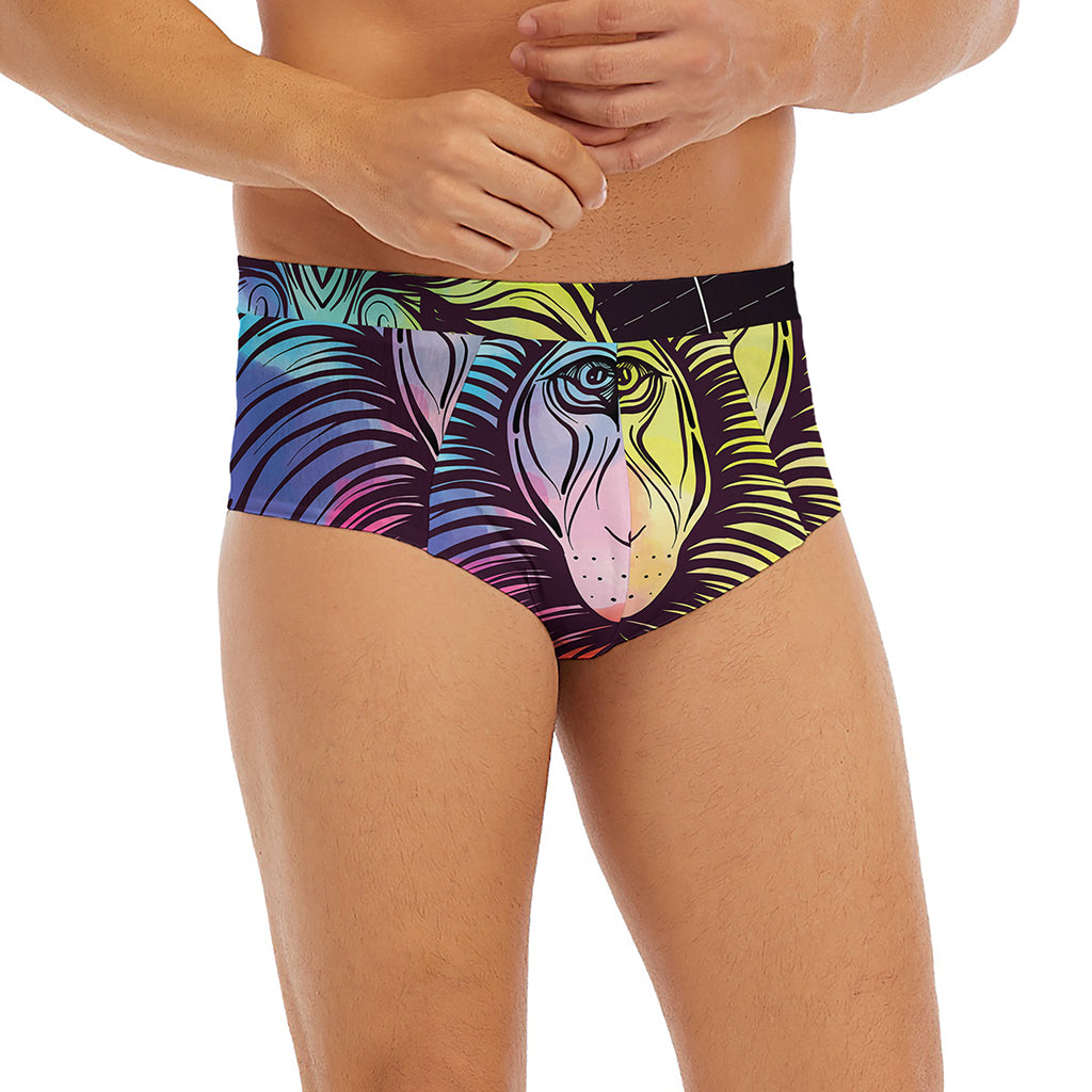 Colorful Leo Sign Print Men's Briefs