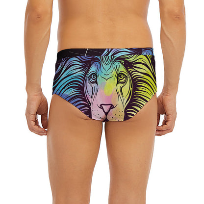 Colorful Leo Sign Print Men's Briefs