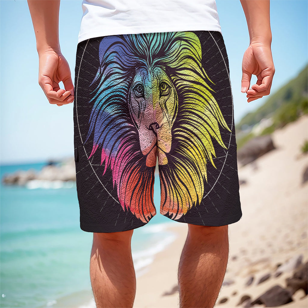 Colorful Leo Sign Print Men's Cargo Shorts