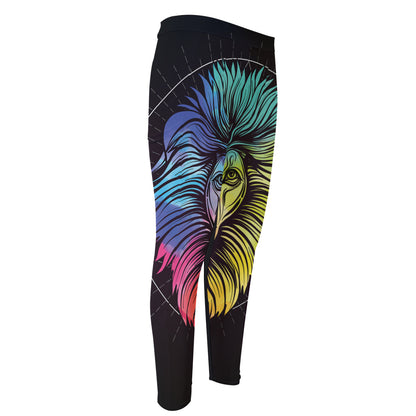Colorful Leo Sign Print Men's Compression Pants